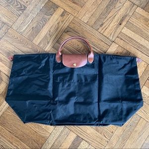 Longchamp Black and Brown Tote Bag